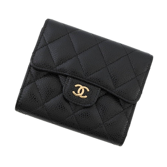 CHANEL Matelasse Classic Small Flap Wallet BlackAP0231 Caviar Leather