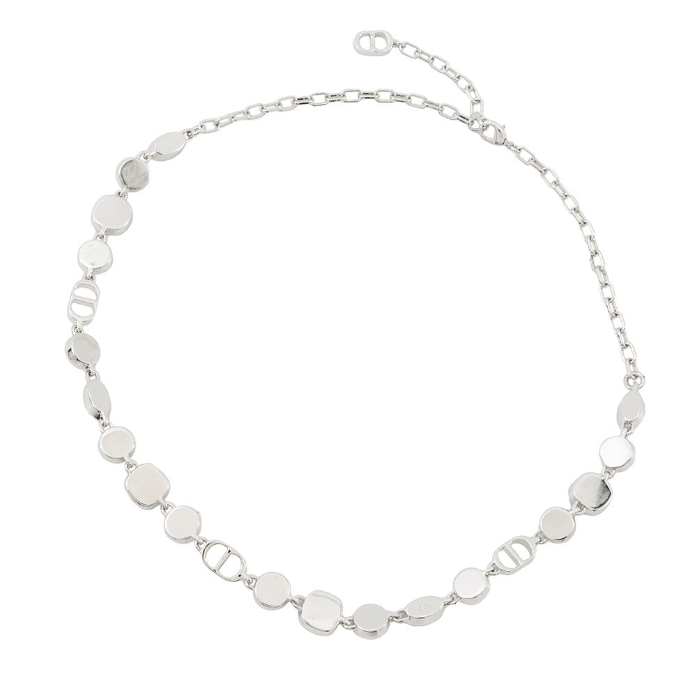 Dior Sterling Necklace Silver Metal color Stone