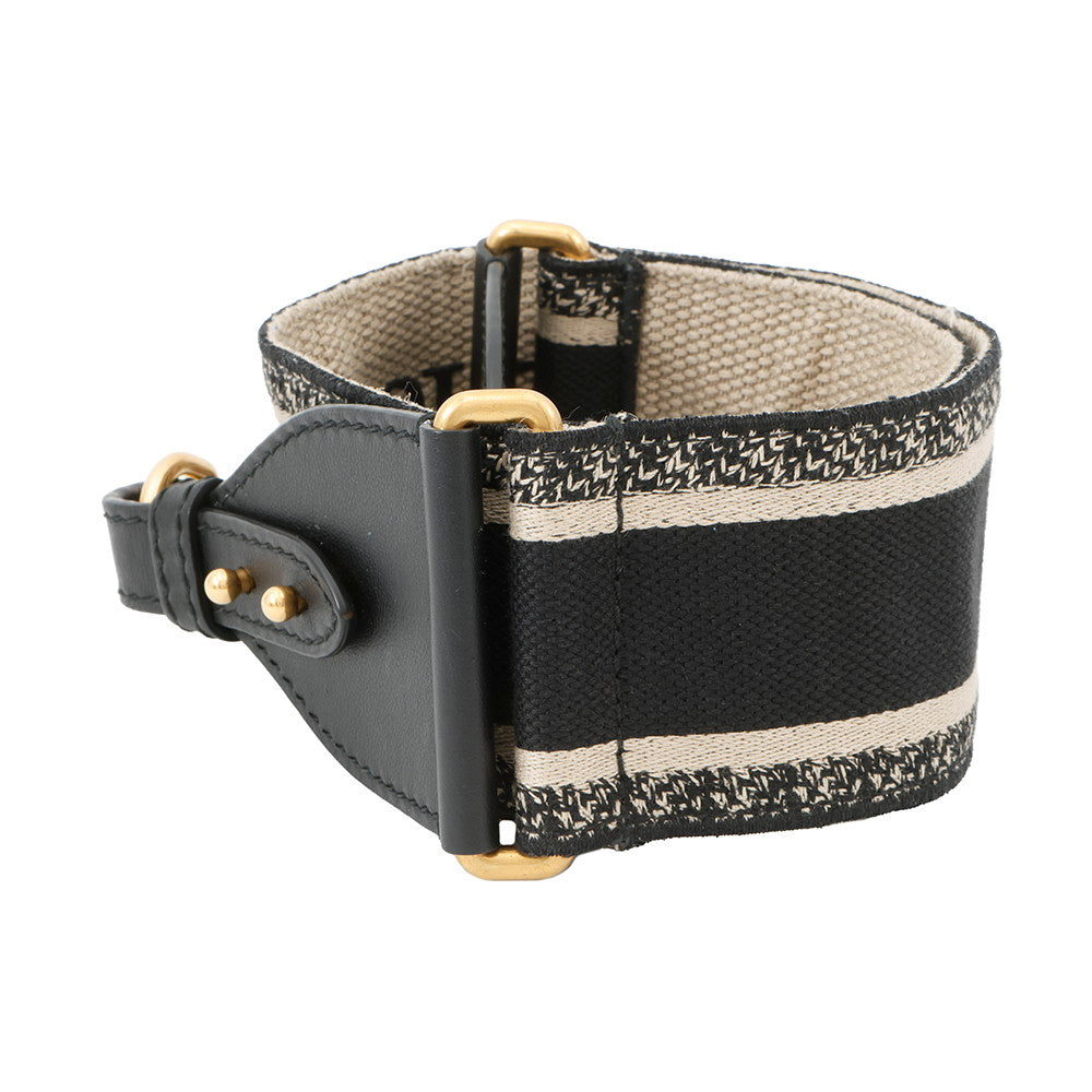 Dior Embroidery Shoulder Strap Navy/BeigeS8552CBTE Canvas Leather