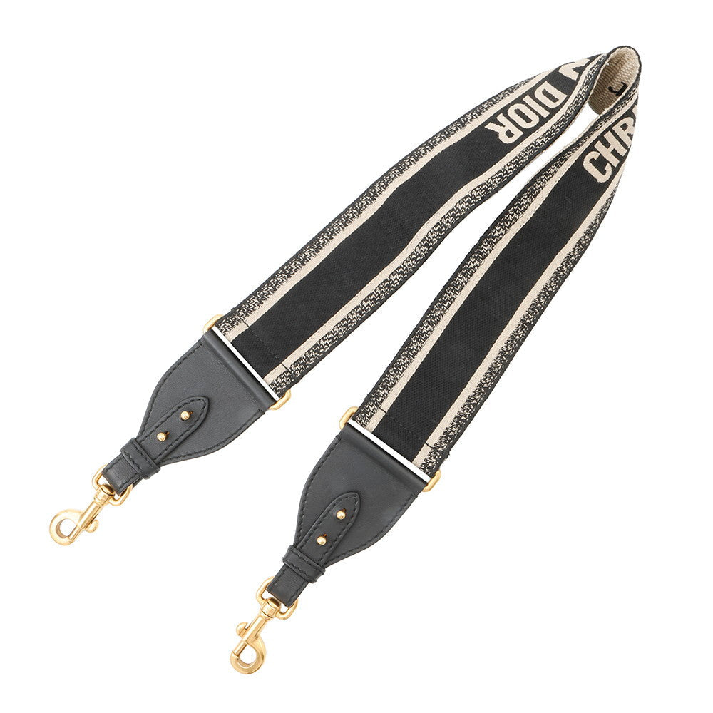 Dior Embroidery Shoulder Strap Navy/BeigeS8552CBTE Canvas Leather