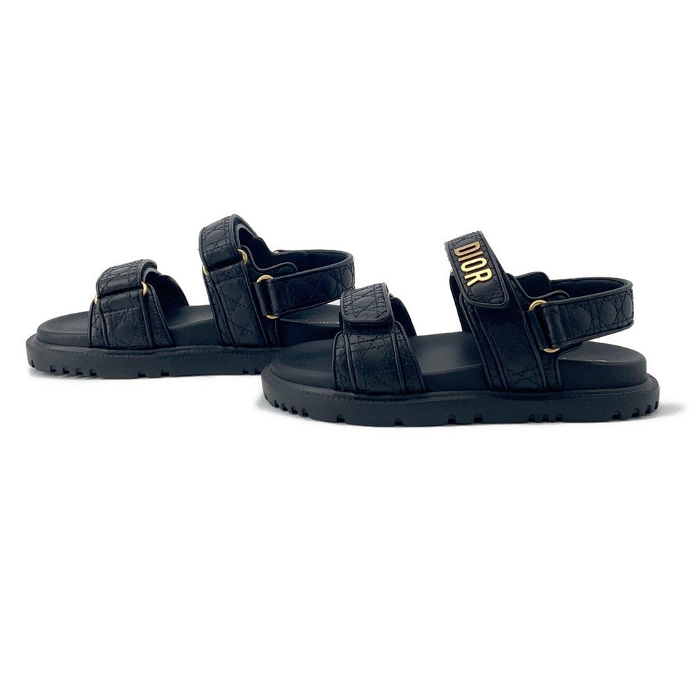 Dior Dior Act Sandals Black Leather Size 35H