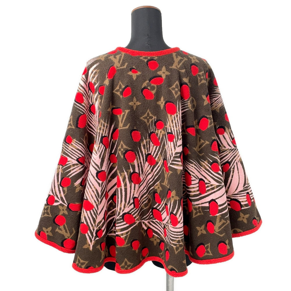 LOUIS VUITTON Monogram Jungle Dot Poncho Brown/RedM71123 Cotton100%