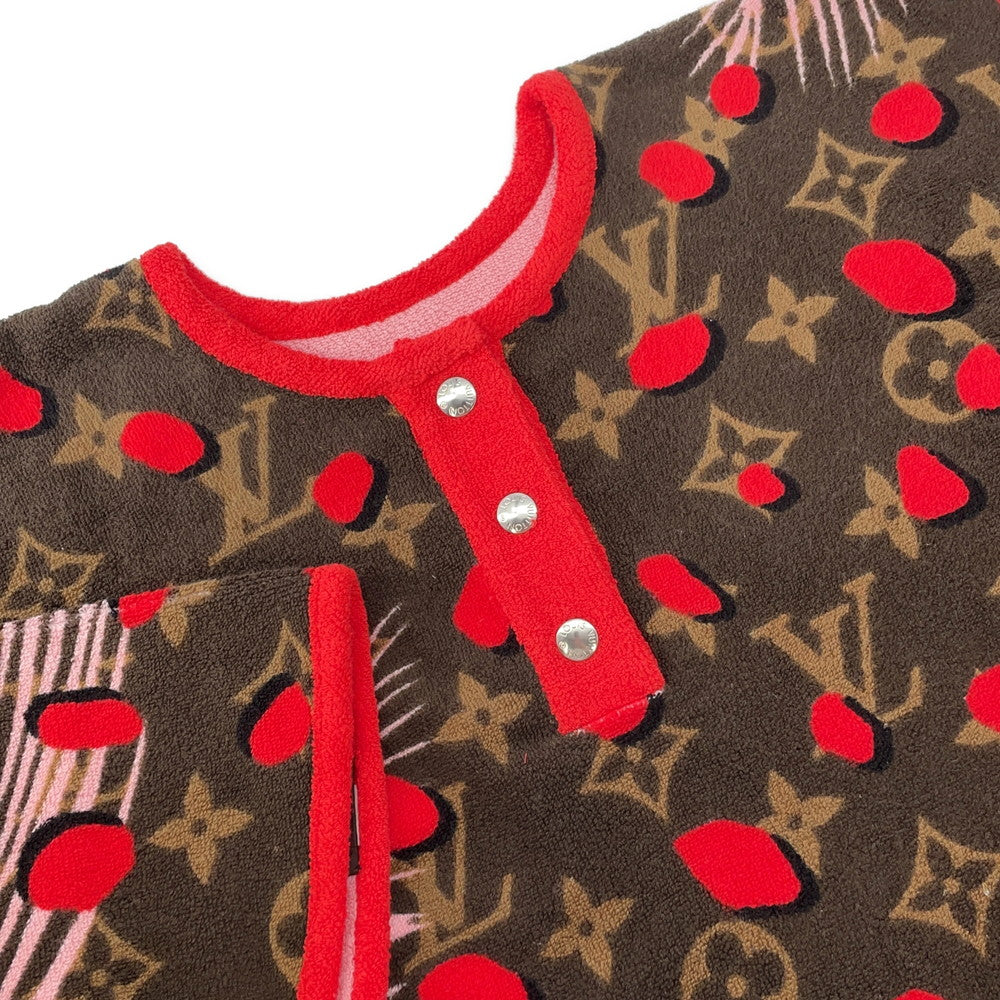 LOUIS VUITTON Monogram Jungle Dot Poncho Brown/RedM71123 Cotton100%