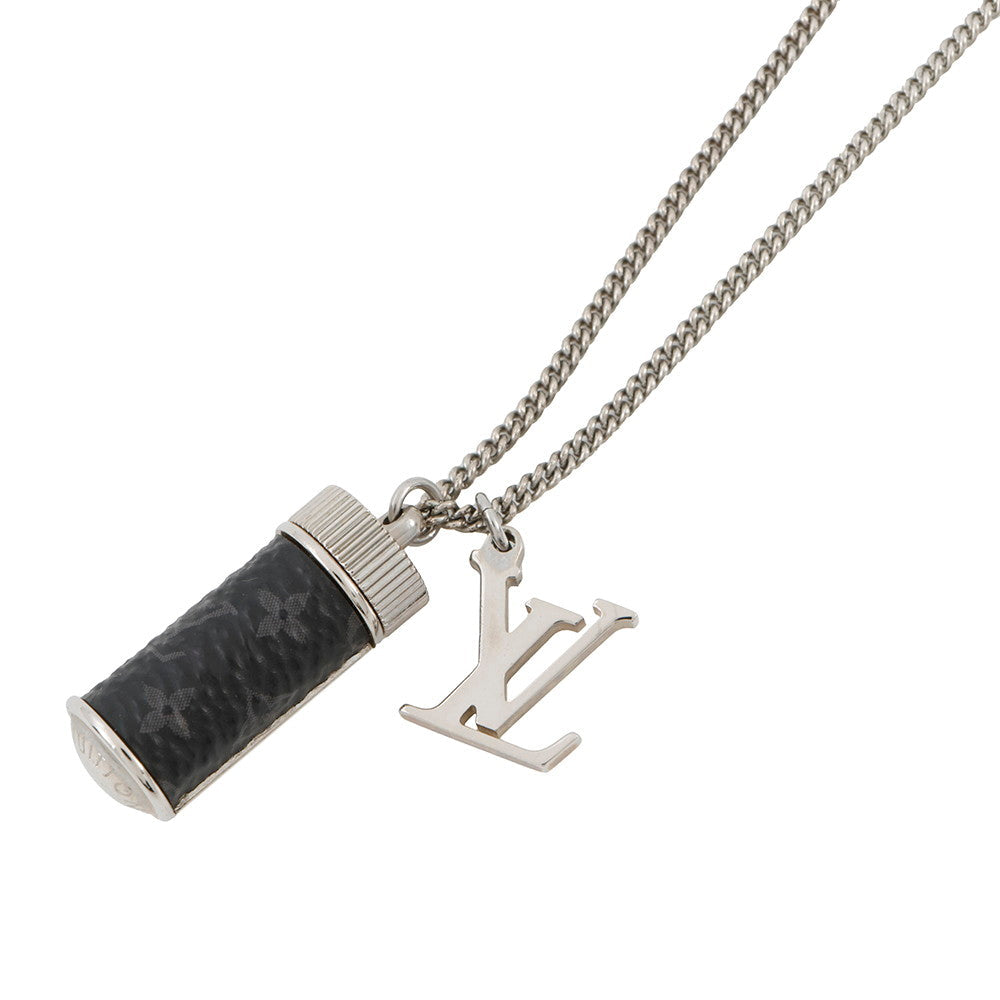 LOUIS VUITTON Collier Bag Charms Monogram Eclipse Noir/SilverM63641 Monogram Eclipse