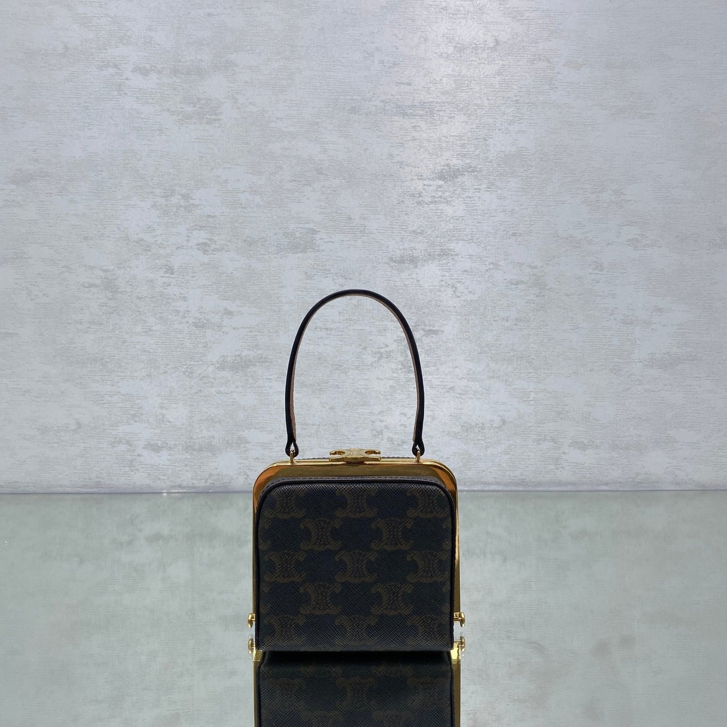 Top Quality Triomphe Minaudiere In Triomphe Canvas Brown For Women 4in/10cm