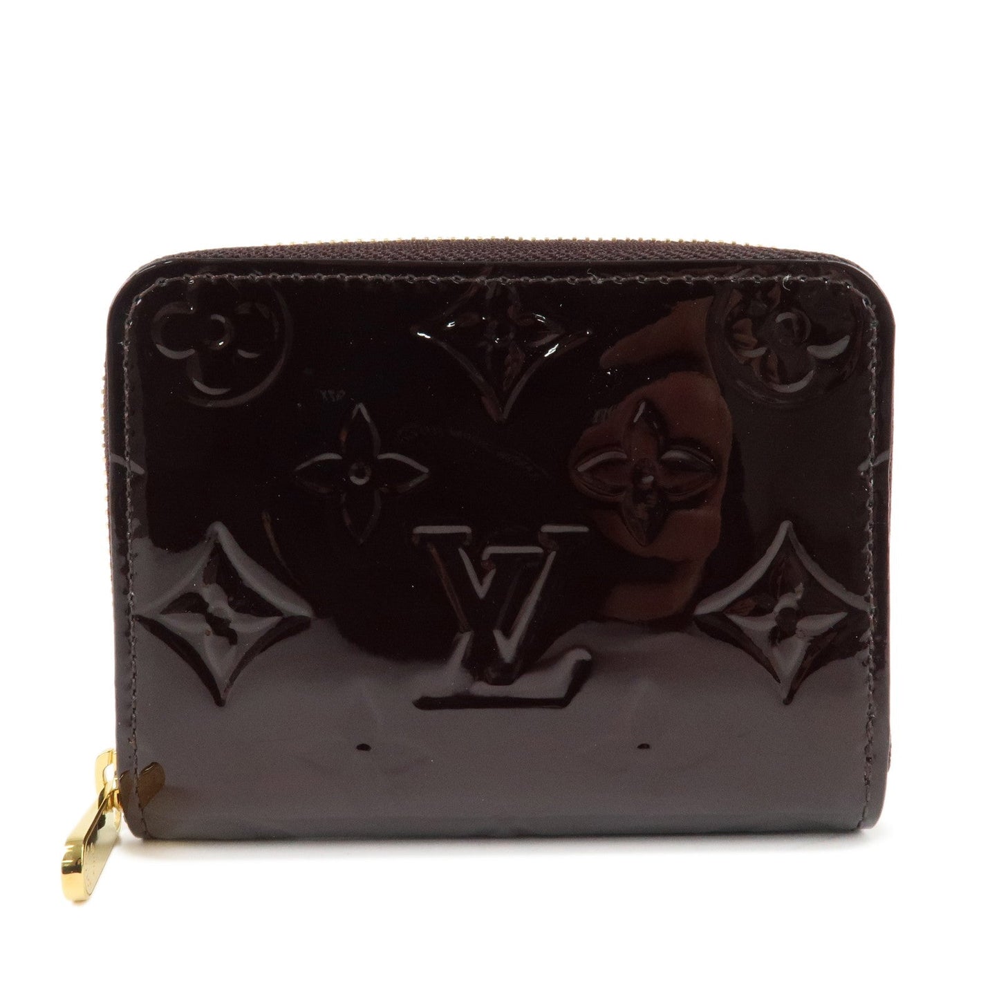 Louis Vuitton Monogram Vernis Zippy Coin Purse Amarante M93607  d