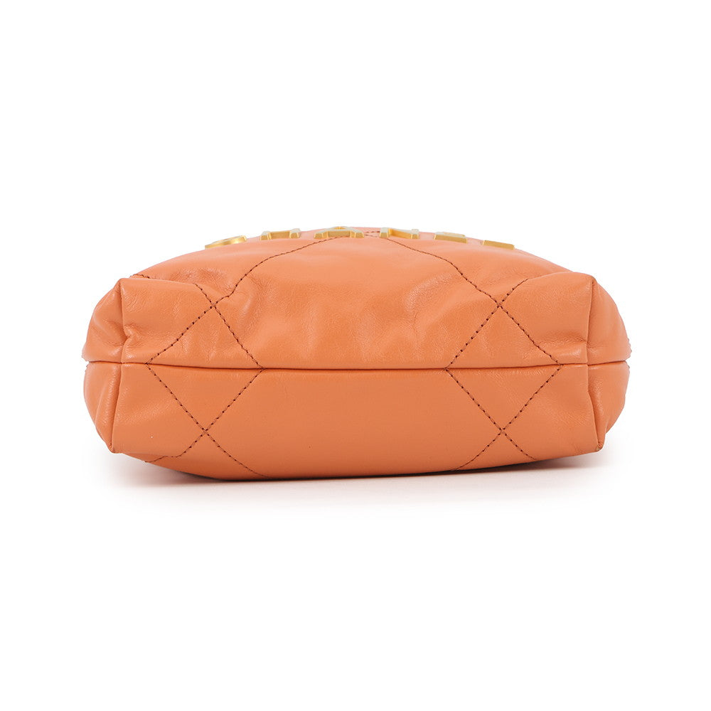 CHANEL 22 Chain Bag OrangeAS3980 Lambskin Size Mini