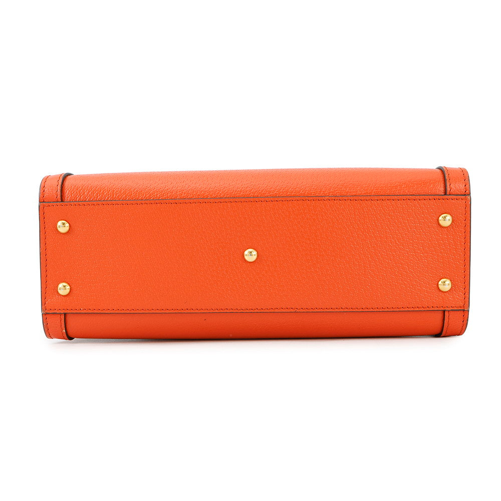GUCCI Diana 2WAYBag Orange/Beige702721 Leather Size Small