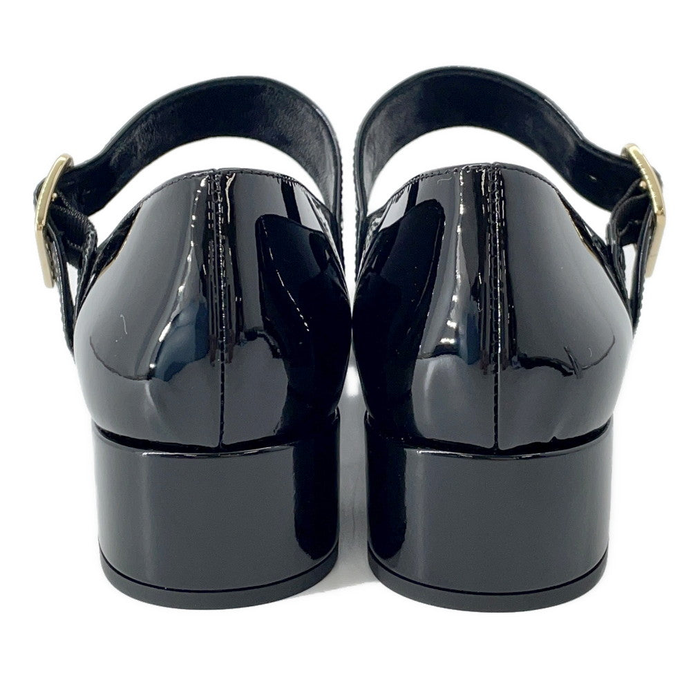 PRADA Mary Jane Pumps Black1I816N Patent Leather Size 37