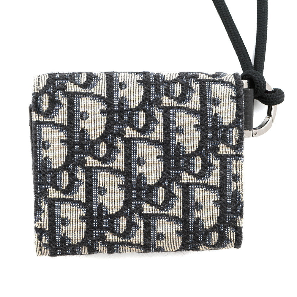 Dior Oblique Compact Wallet Navy20BBC110YSE Canvas/Leather
