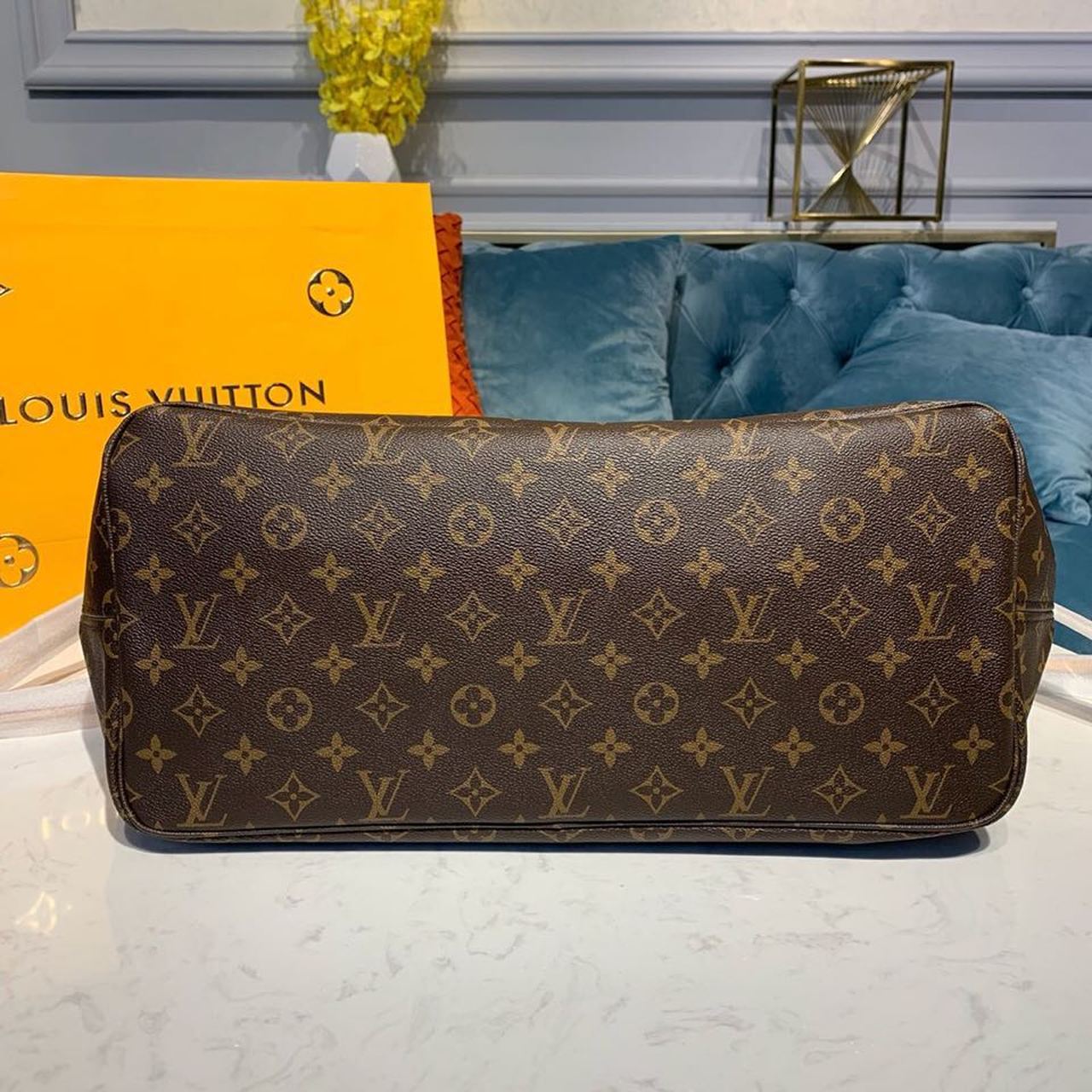 Top Quality Neverfull GM Tote Bag Monogram Canvas Yellow For Women, Womens Handbags, Shoulder Bags 15.7in/39cm Top Quality M40992