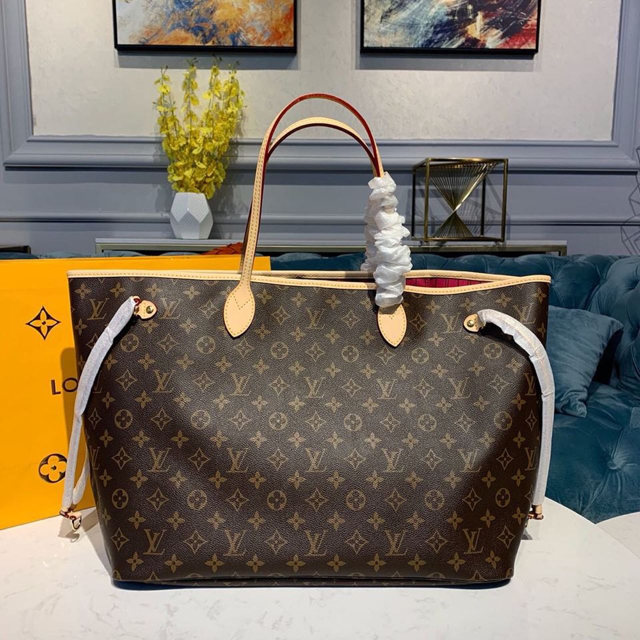 Top Quality Neverfull GM Tote Bag Monogram Canvas Pivoine Pink For Women, WoHandbag, Shoulder Bags 15.7in/39cm Top Quality M41180