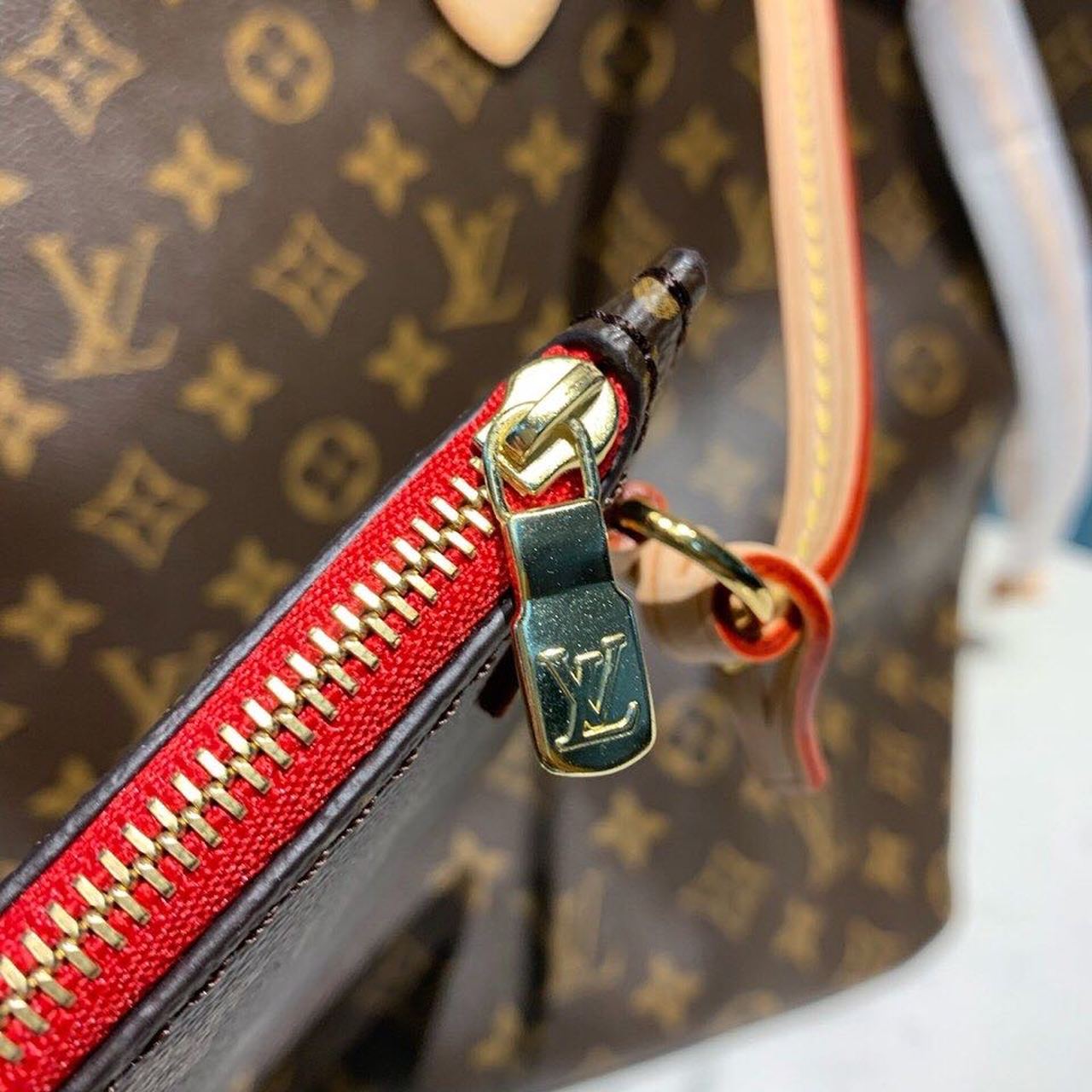 Top Quality Neverfull GM Tote Bag Monogram Canvas Red For Women, Womens Handbags, Shoulder Bags 15.7in/40cm Top Quality M41181