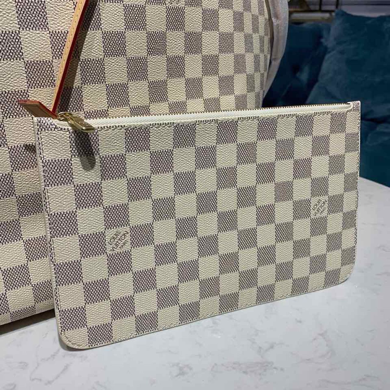 Top Quality Neverfull GM Tote Bag Damier Azur Canvas Beige For Women,  Shoulder Bags 15.4in/39cm Top Quality N41360