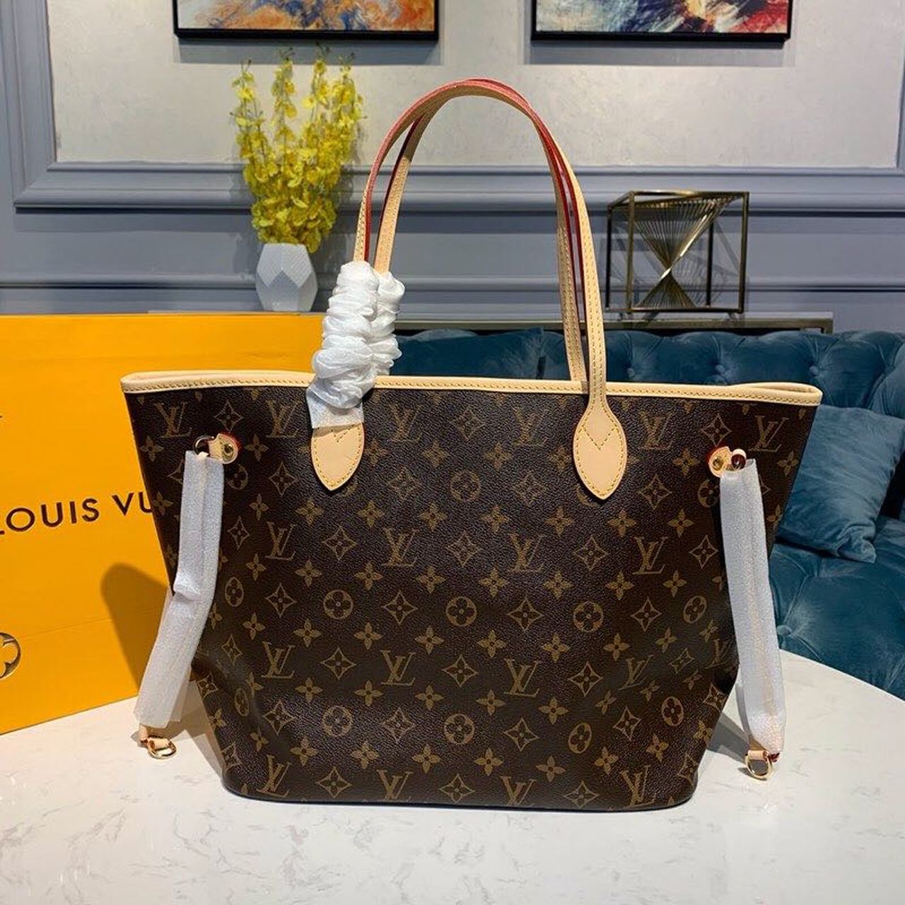 Top Quality Neverfull MM Tote Bag Monogram Canvas Rose Ballerine Pink For Women,  Shoulder Bags 12.6in/32cm Top Quality M41178