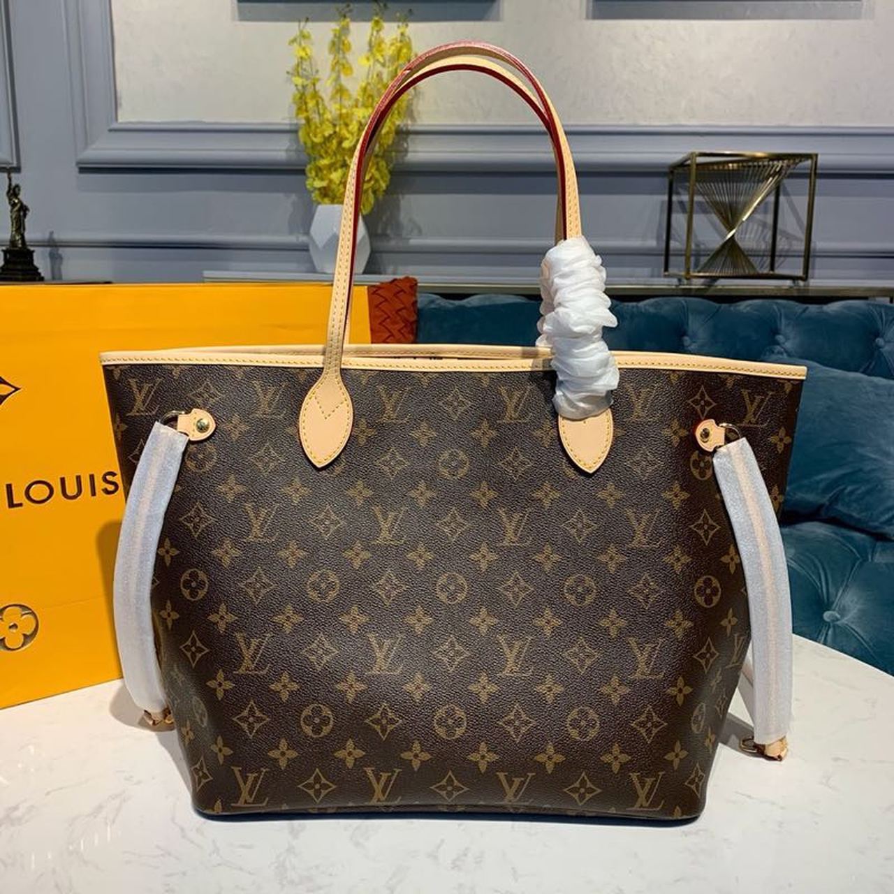 Top Quality Neverfull MM Tote Bag Monogram Canvas Rose Ballerine Pink For Women,  Shoulder Bags 12.6in/32cm Top Quality M41178