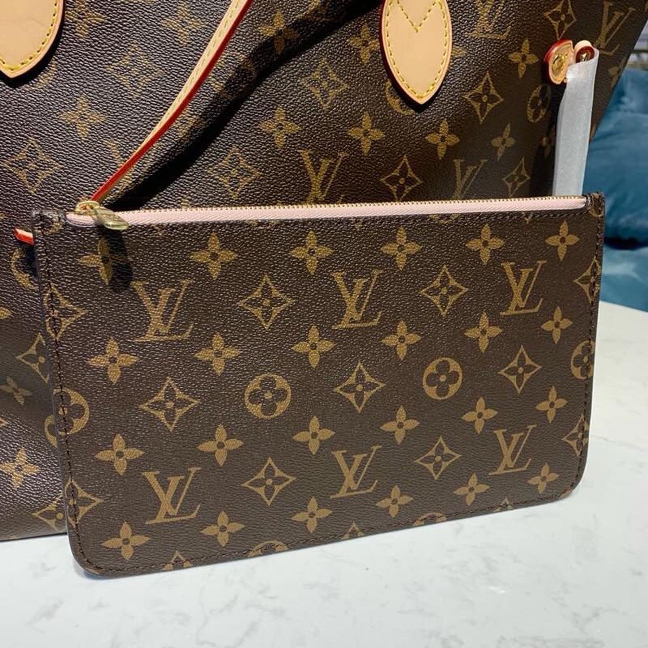 Top Quality Neverfull MM Tote Bag Monogram Canvas Rose Ballerine Pink For Women,  Shoulder Bags 12.6in/32cm Top Quality M41178