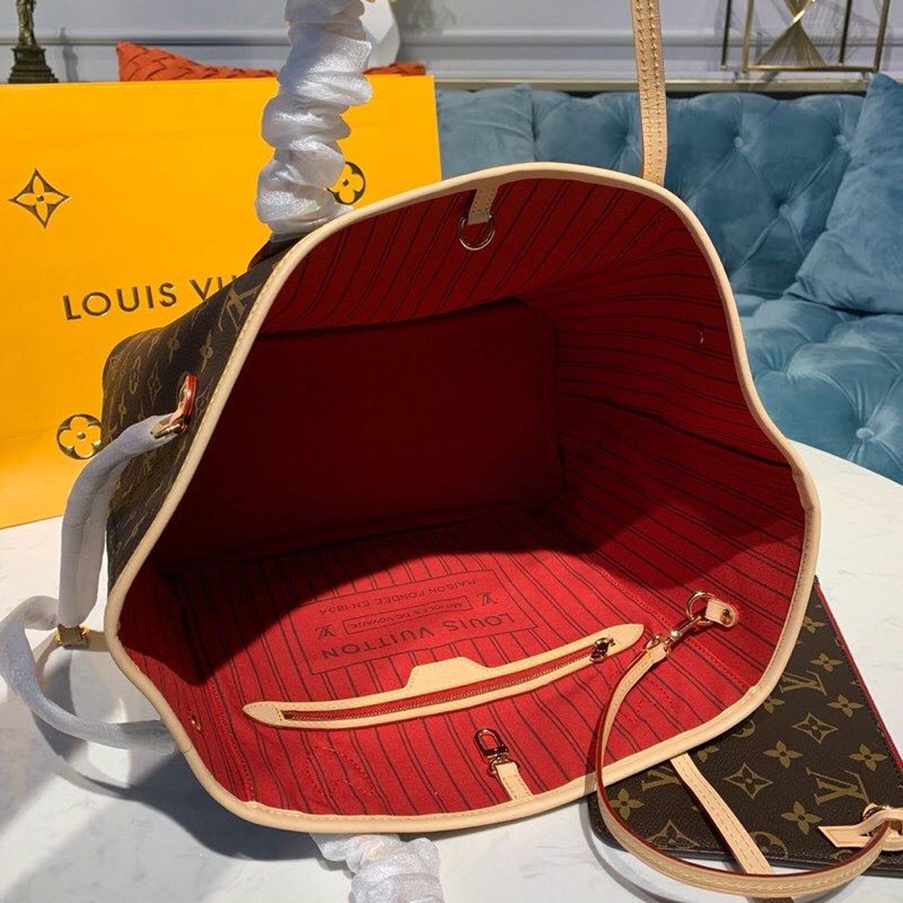 Top Quality Neverfull MM Tote Bag Monogram Canvas Cerise Red For Women,  Shoulder Bags 12.2in/31cm Top Quality M41177