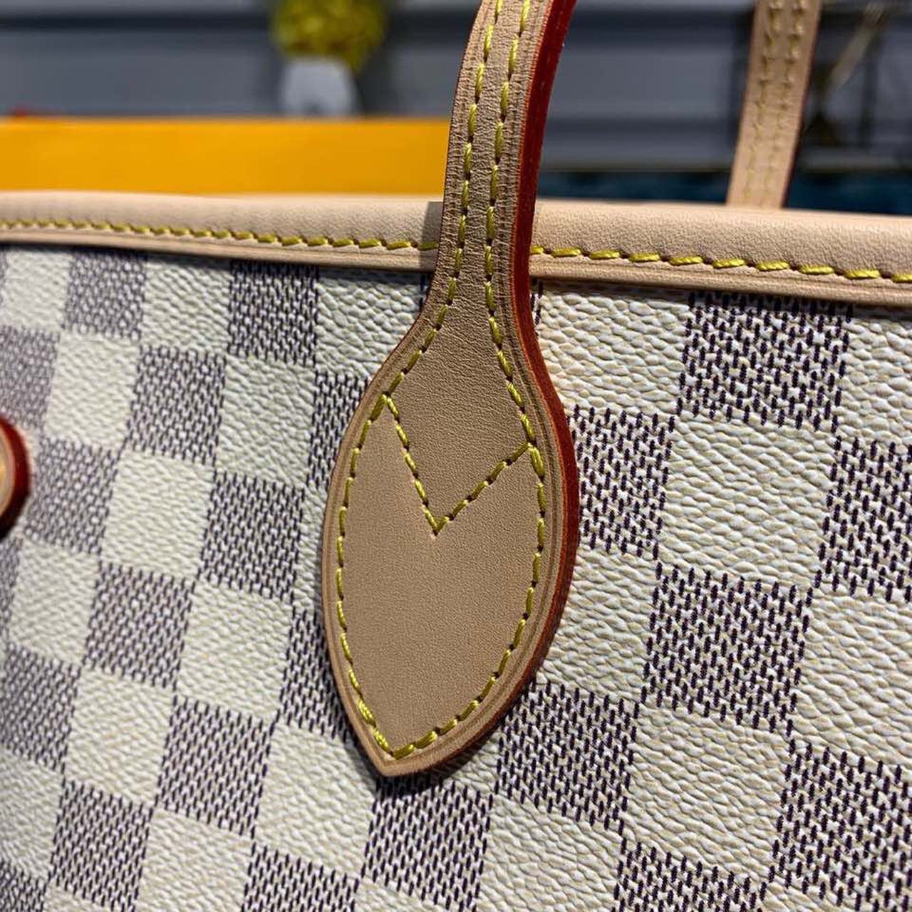 Top Quality Neverfull MM Tote Bag Damier Azur Canvas For Women, Womens Handbags, Shoulder Bags 12.2in/31cm Top Quality N41361