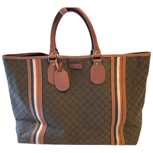 Gucci brown cloth handbag
