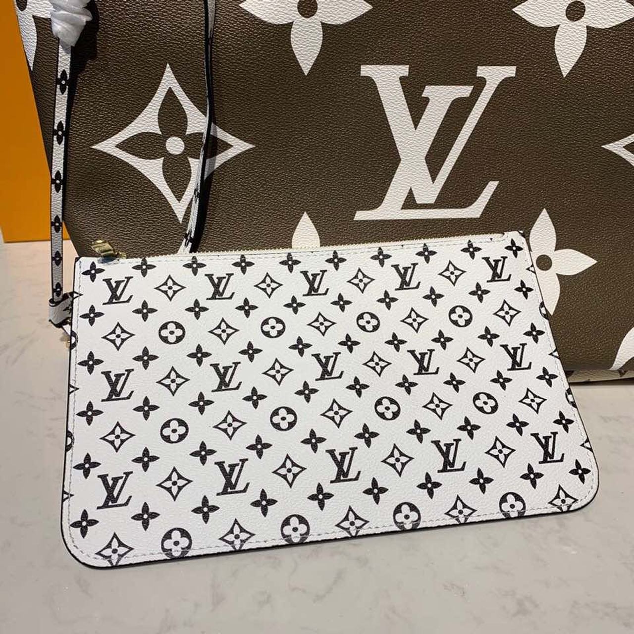 Top Quality Neverfull MM Tote Bag Monogram Canvas Khaki/Beige For Women,  Shoulder Bags 12.2in/31cm Top Quality M44568
