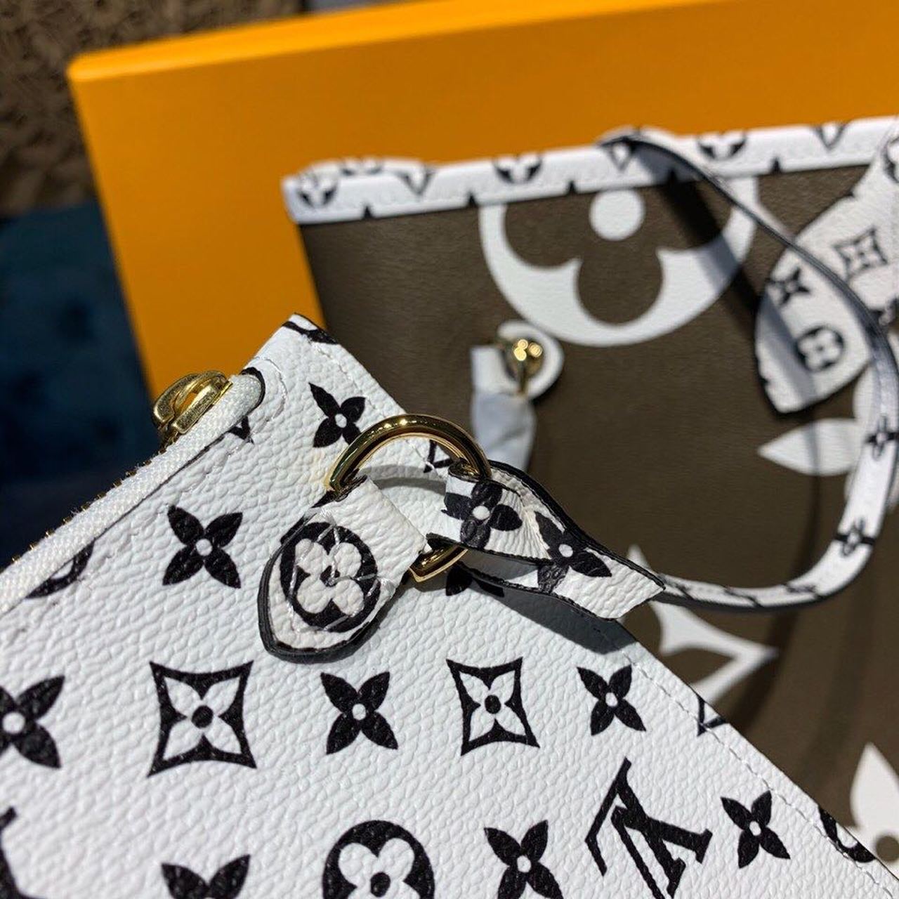 Top Quality Neverfull MM Tote Bag Monogram Canvas Khaki/Beige For Women,  Shoulder Bags 12.2in/31cm Top Quality M44568