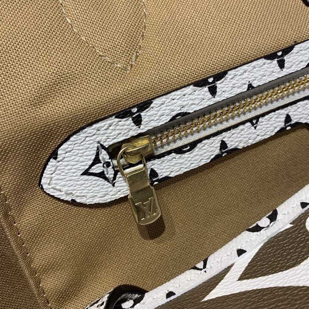 Top Quality Neverfull MM Tote Bag Monogram Canvas Khaki/Beige For Women,  Shoulder Bags 12.2in/31cm Top Quality M44568