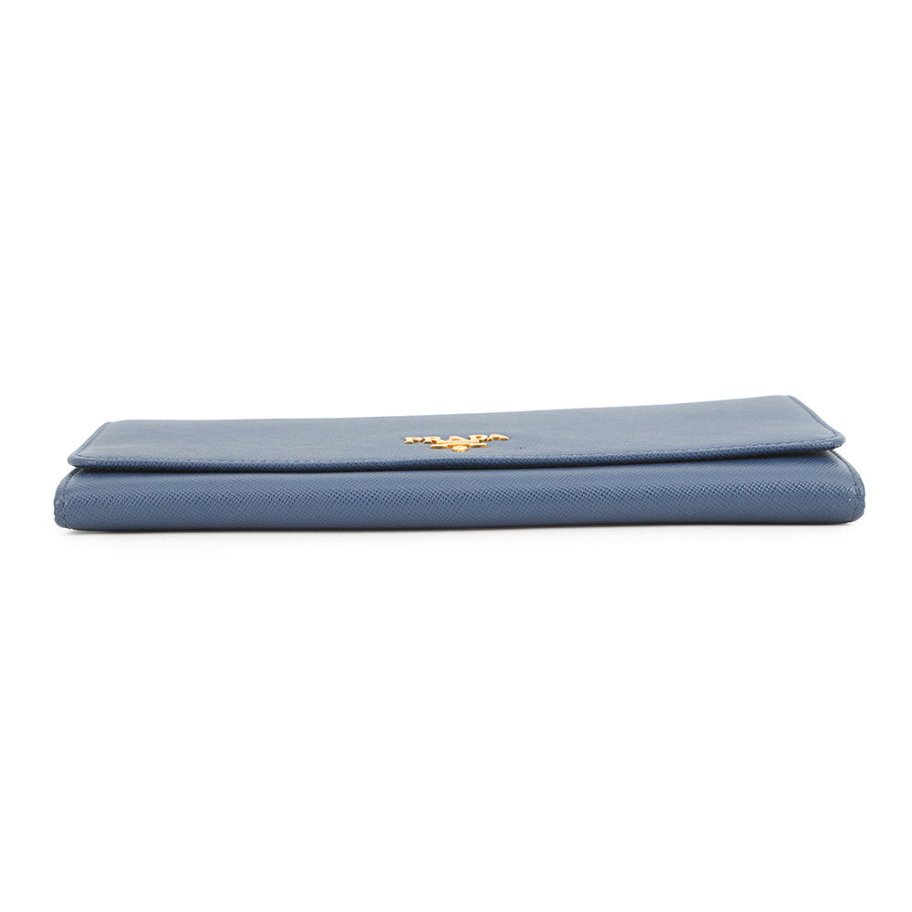 PRADA Chain wallet Blue1M1290 Saffiano LeatherLeather