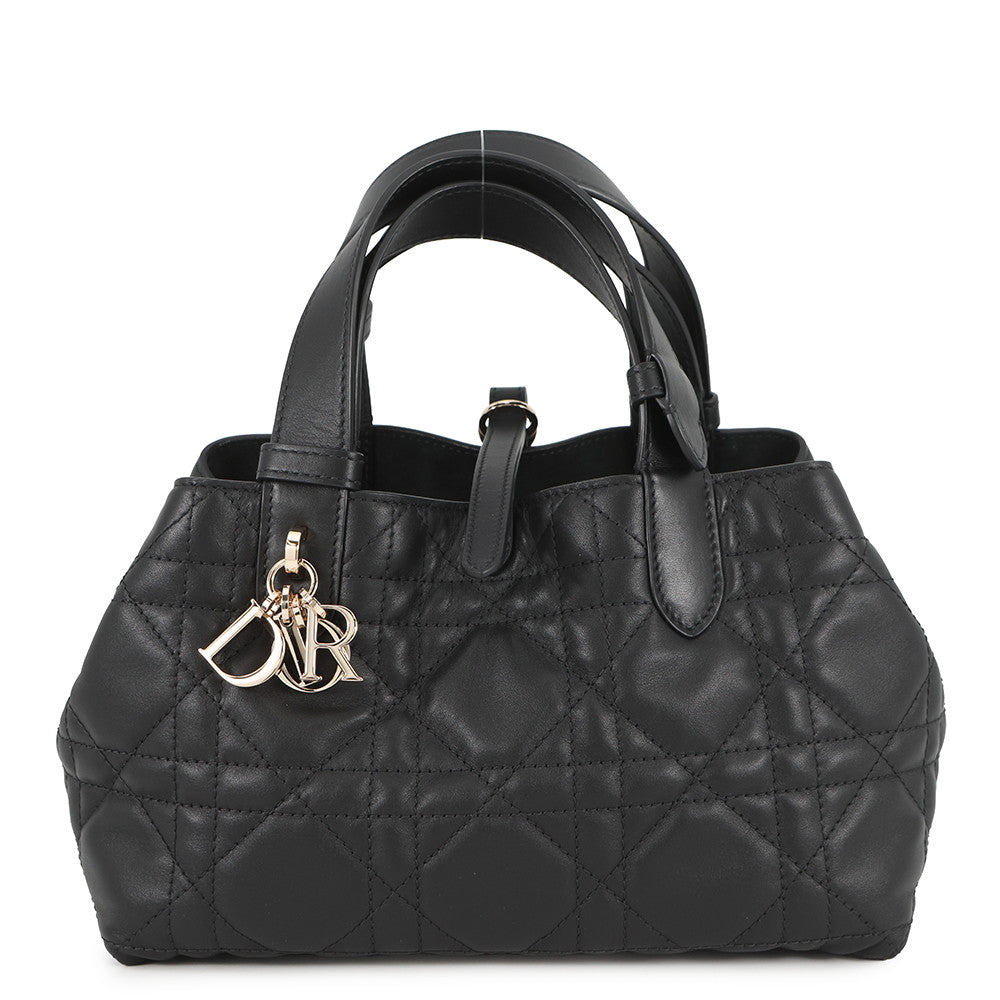 Dior TouJules Macrocannage Handbag BlackM2822OSNW_M900 Calf Leather Size Small