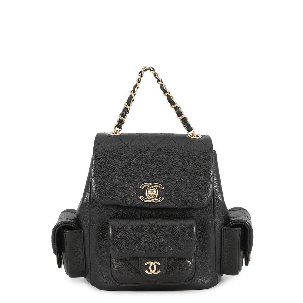 CHANEL Matelasse Multi-Pocket Backpack BlackAS4399 Caviar Leather