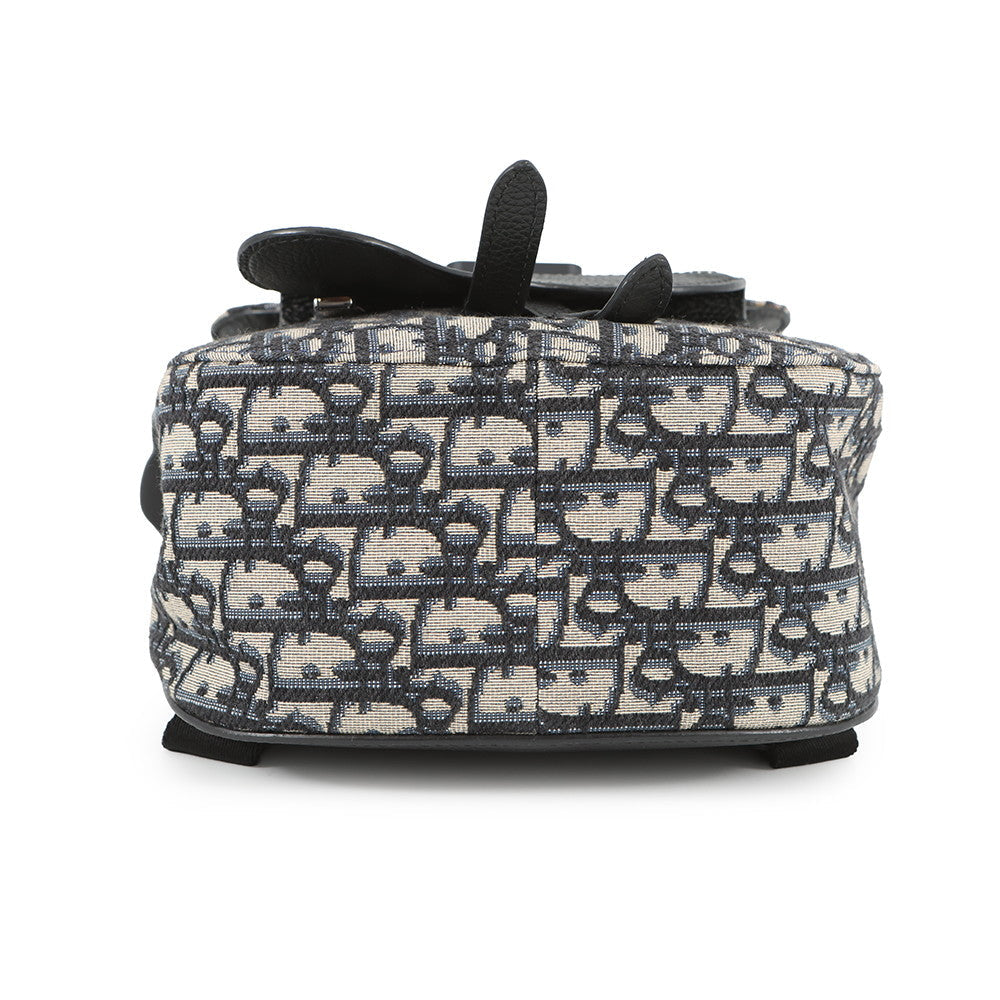 Dior Gallop Oblique Jacquard Backpack Beige/Black1ADBA011YKY Canvas Leather