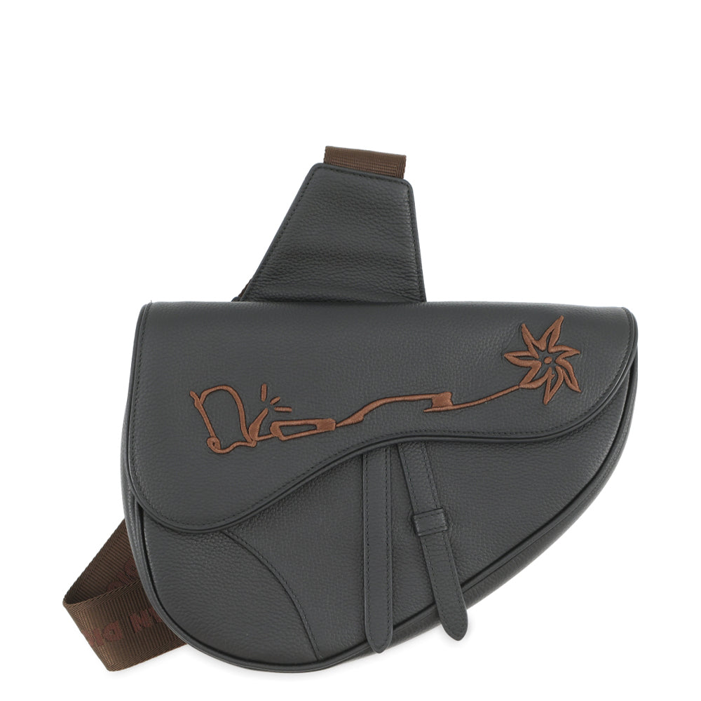 Dior Diorx Cactus Jack Saddlebag Black1ADPO093SOT Leather