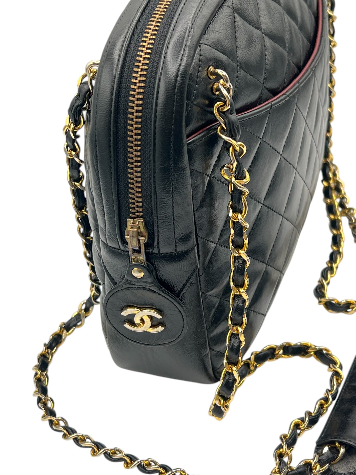 Chanel - sac caméra cuir noir