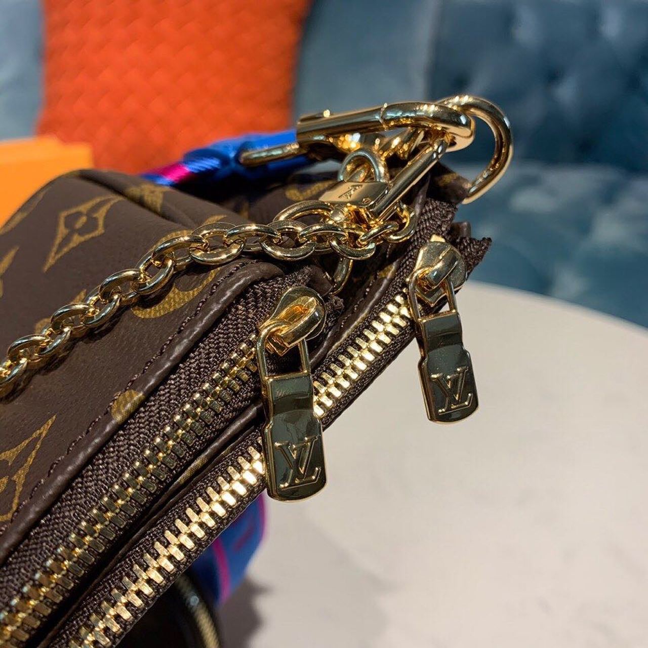 Top Quality Multi Pochette Accessoires Monogram Canvas Blue For Women,  Shoulder And Crossbody Bags 9.4in/24cm Top Quality