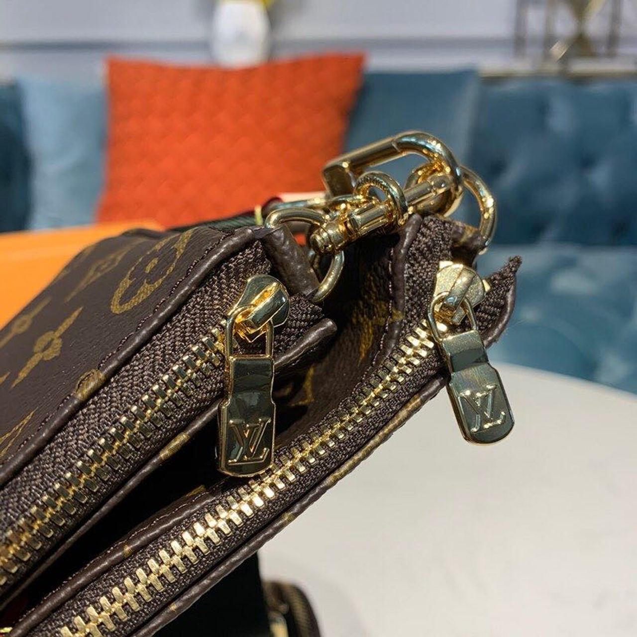 Top Quality Multi Pochette Accessoires Monogram Canvas Khaki For Women, Womens Handbags, Shoulder And Crossbody Bags 9.4in/24cm Top Quality M44813