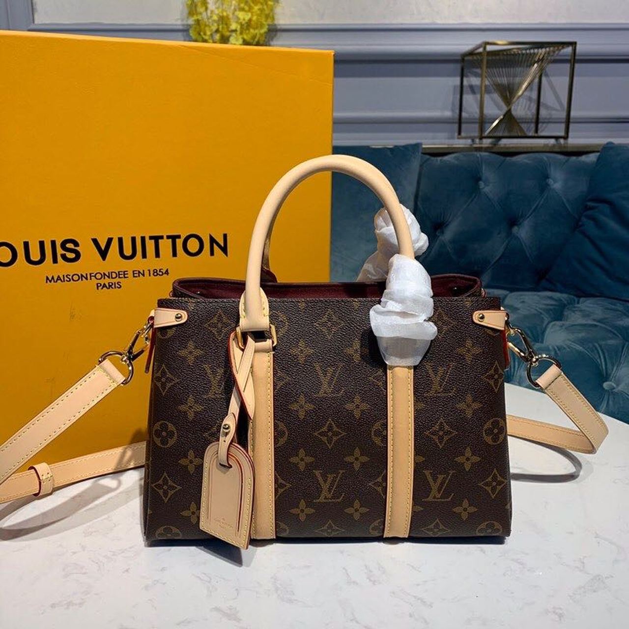 Top Quality Open BB Bag 27cm Monogram Canvas Spring/Summer Collection M44576 Brown