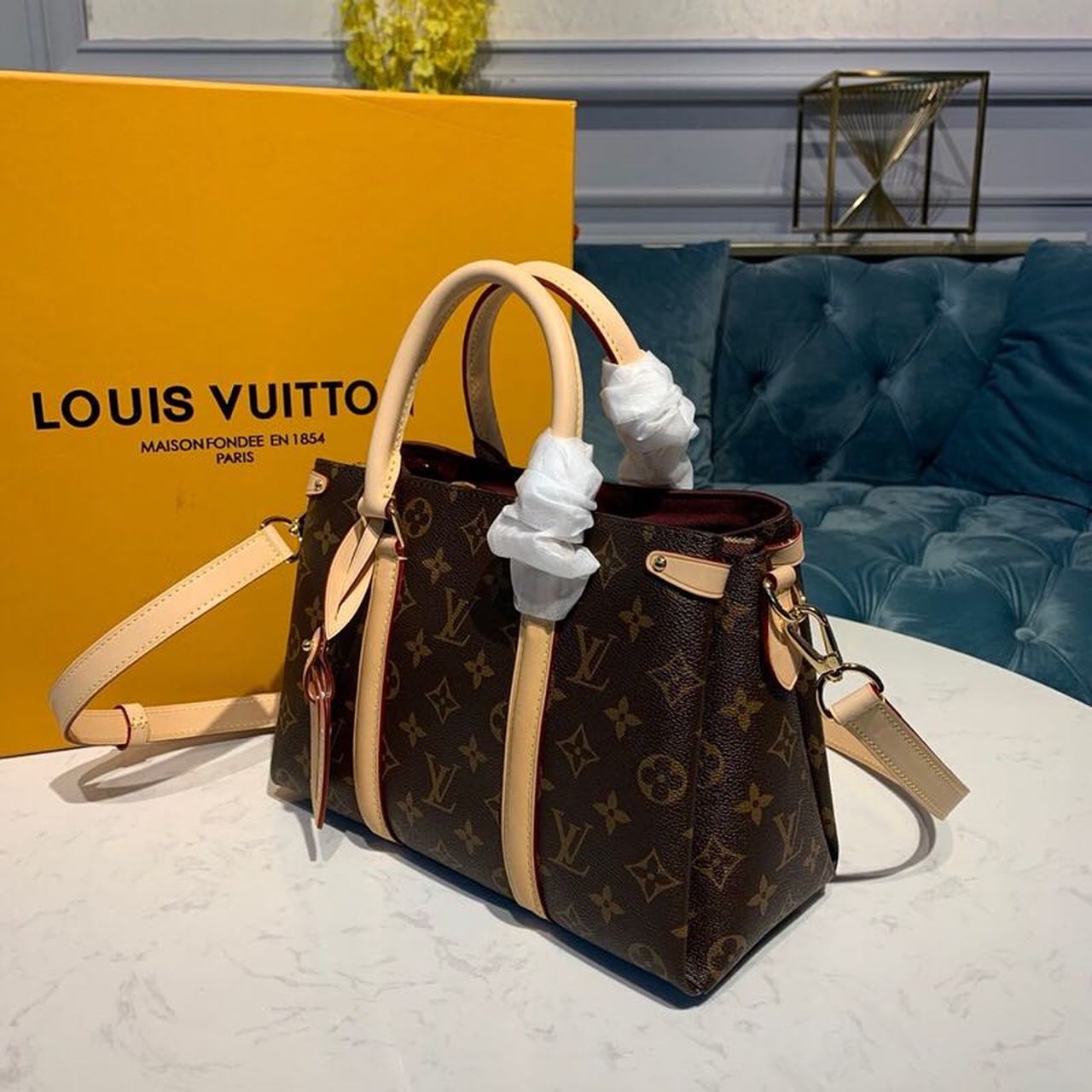 Top Quality Open BB Bag 27cm Monogram Canvas Spring/Summer Collection M44576 Brown