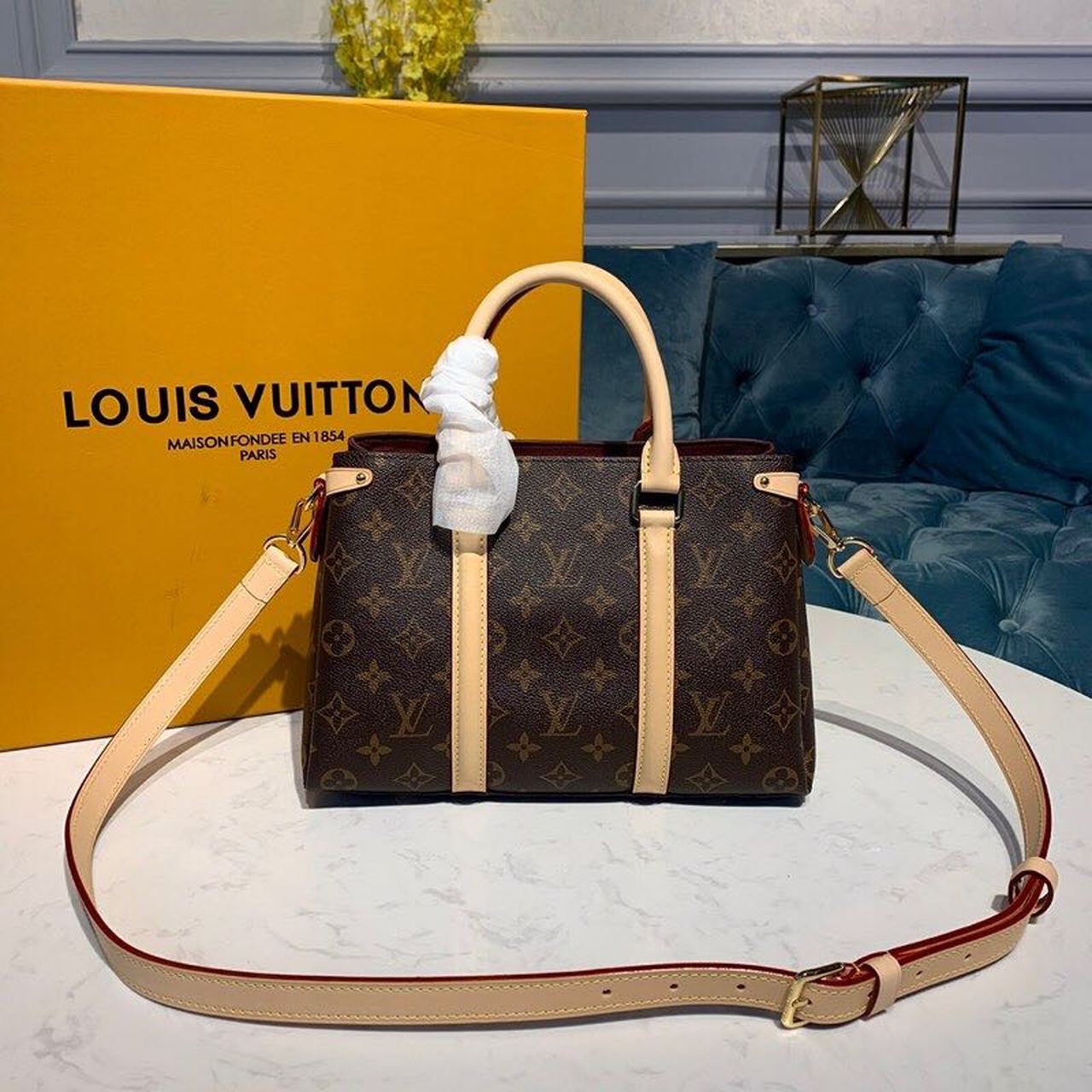 Top Quality Open BB Bag 27cm Monogram Canvas Spring/Summer Collection M44576 Brown
