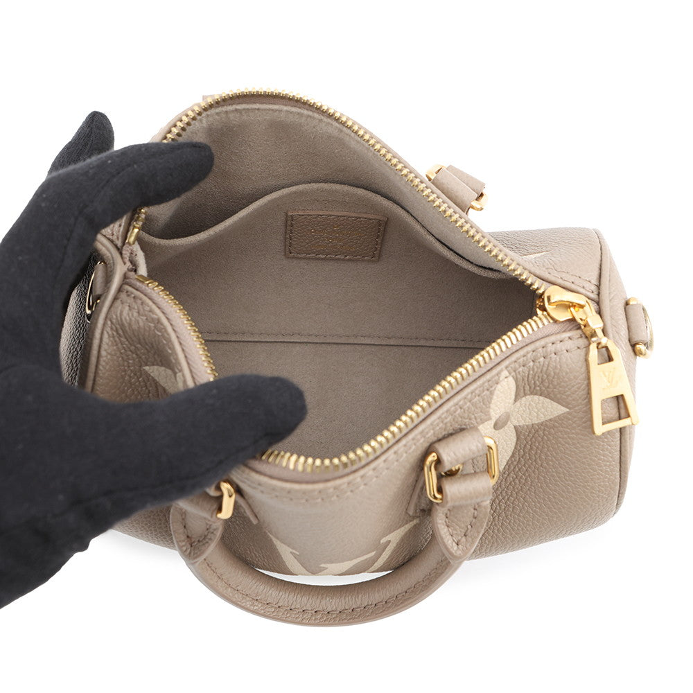 LOUIS VUITTON Papillon BB Tourterelle ClaimsM46031 Bicolor Monogram Empreinte Leather