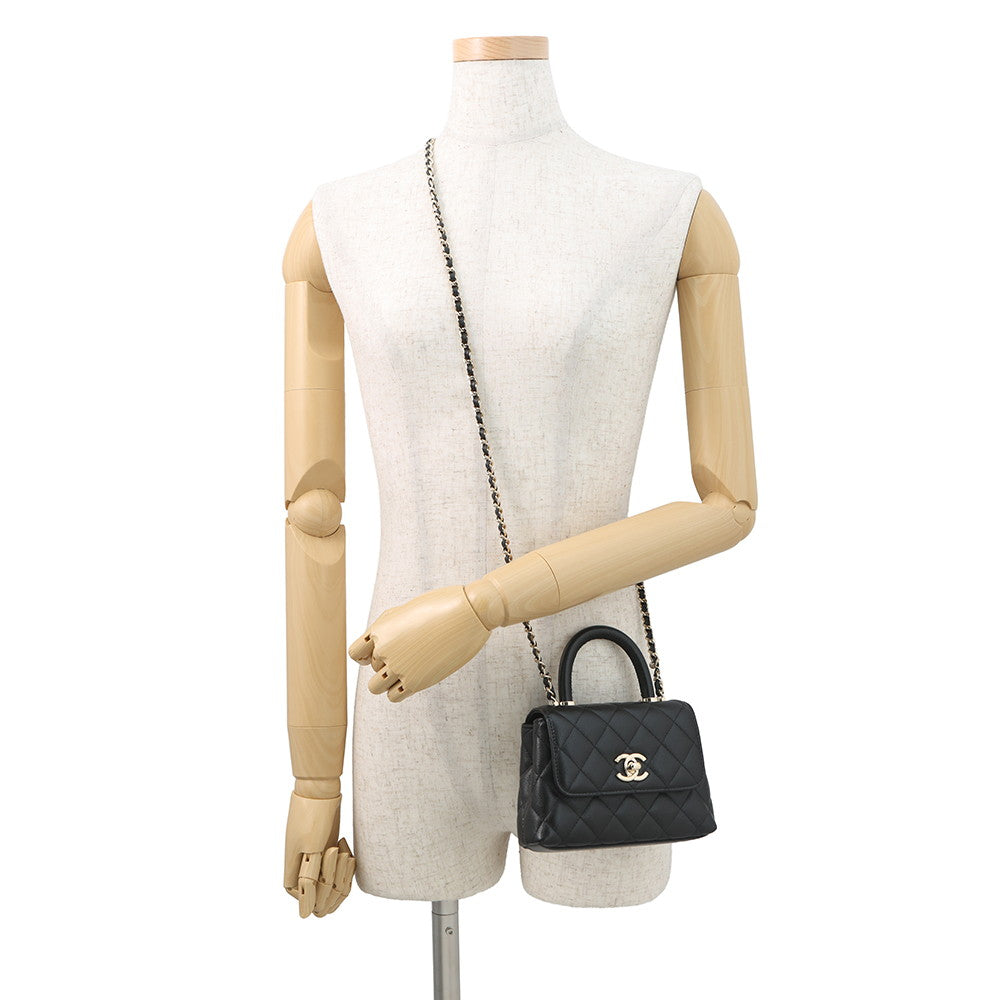 CHANEL Coco Handle 2wayChainShoulder BlackAP4244 Caviar Leather Size Mini mini