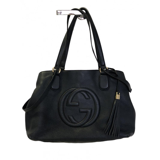 Gucci soho navy leather handbag