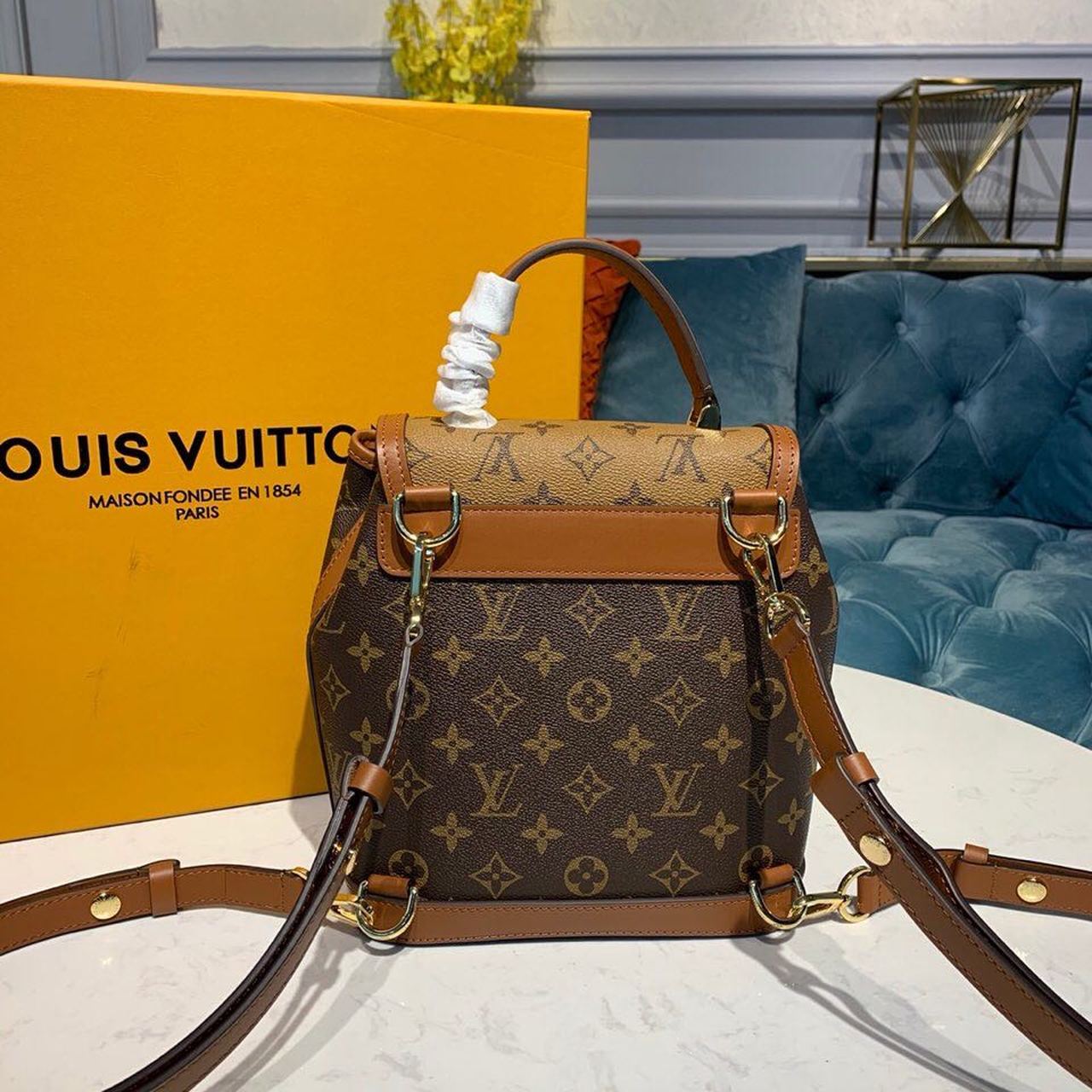 Top Quality Dauphine Backpack PM Monogram and Monogram Reverse Canvas By Nicolas Ghesquiere For Spring-Summer, WoBags 20cm Top Quality M45142
