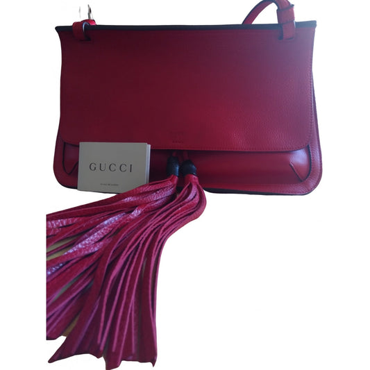 Gucci red leather handbag
