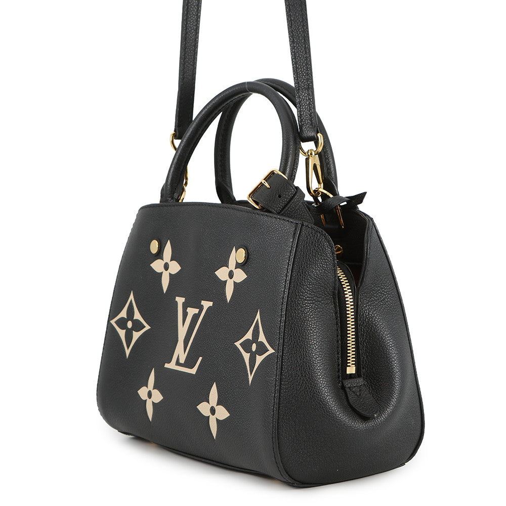 LOUIS VUITTON MontaigneBB NoirM45778 Monogram Empreinte Leather Size BB