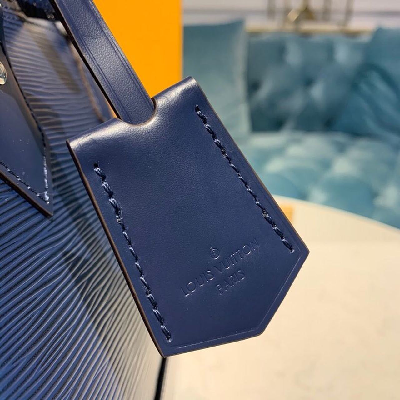 Top Quality Alma BB Epi InTop Qualitygo Blue For Women, Womens Handbags, Shoulder And Crossbody Bags 9.2in/23.5cm Top Quality M40855