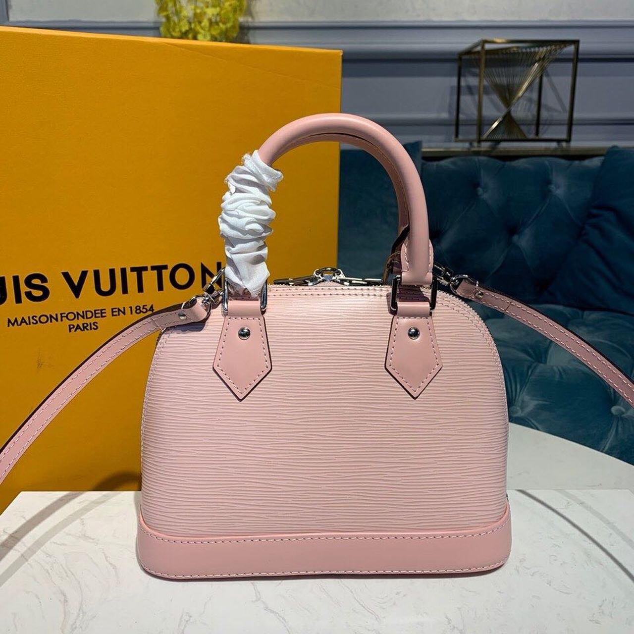 Top Quality Alma BB Epi Rose Ballerine Pink For Women,  Shoulder And Crossbody Bags 9.2in/23.5cm Top Quality M41327