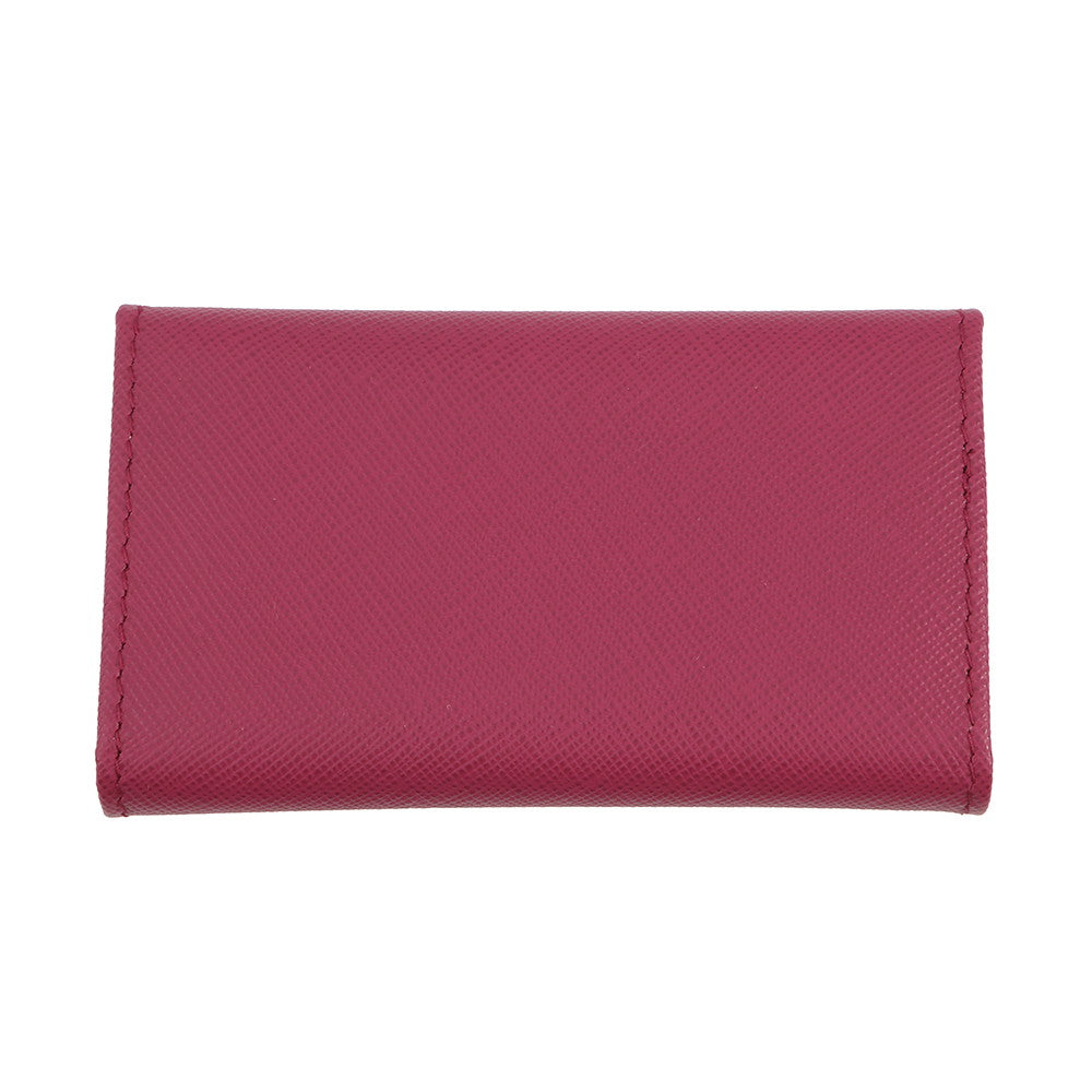 PRADA Saffiano Leather Key Case Purple1M0222 Leather