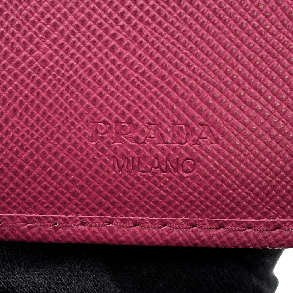 PRADA Saffiano Leather Key Case Purple1M0222 Leather