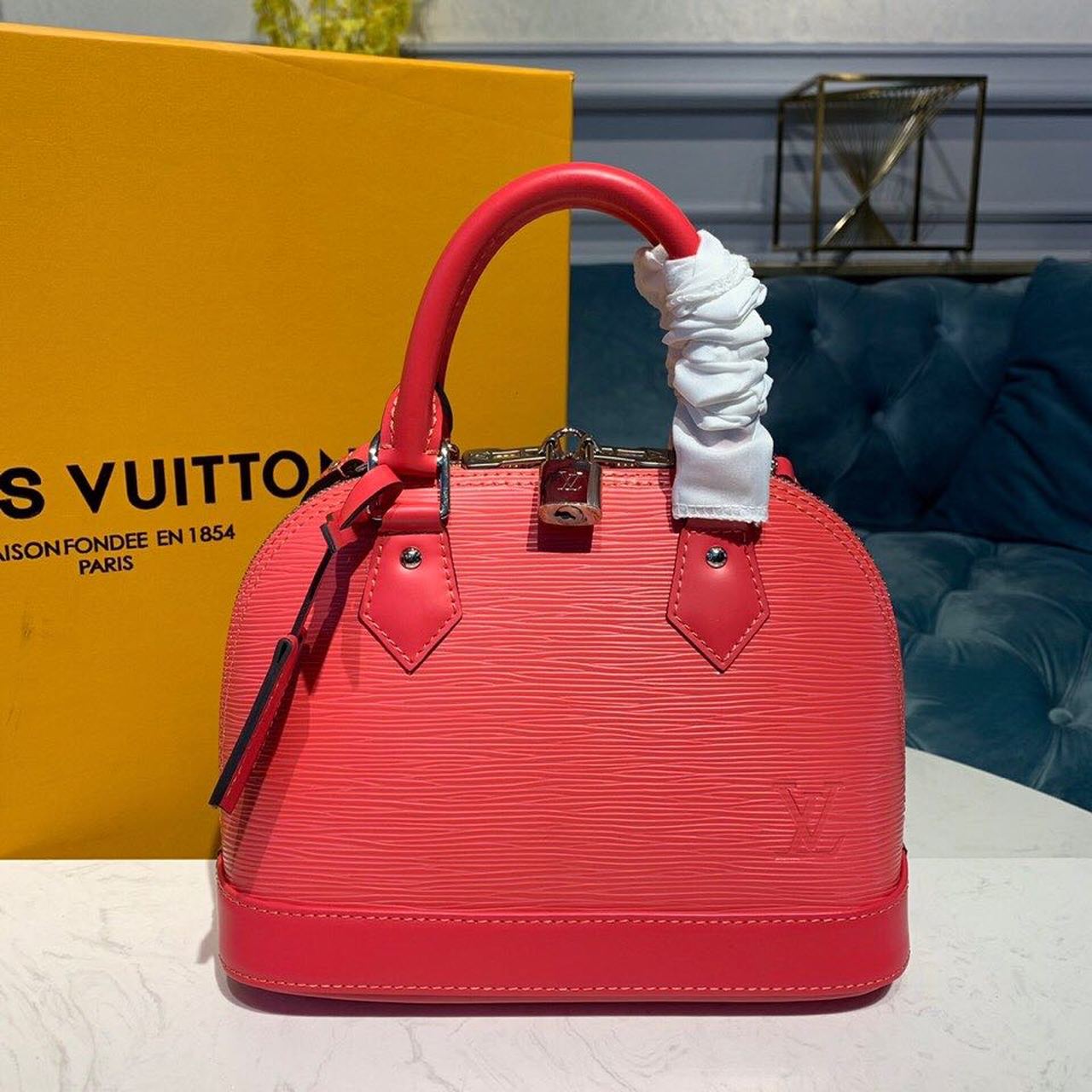 Top Quality Alma BB Epi Hot Pink For Women, Womens Handbags, Shoulder And Crossbody Bags 9.2in/23.5cm Top Quality