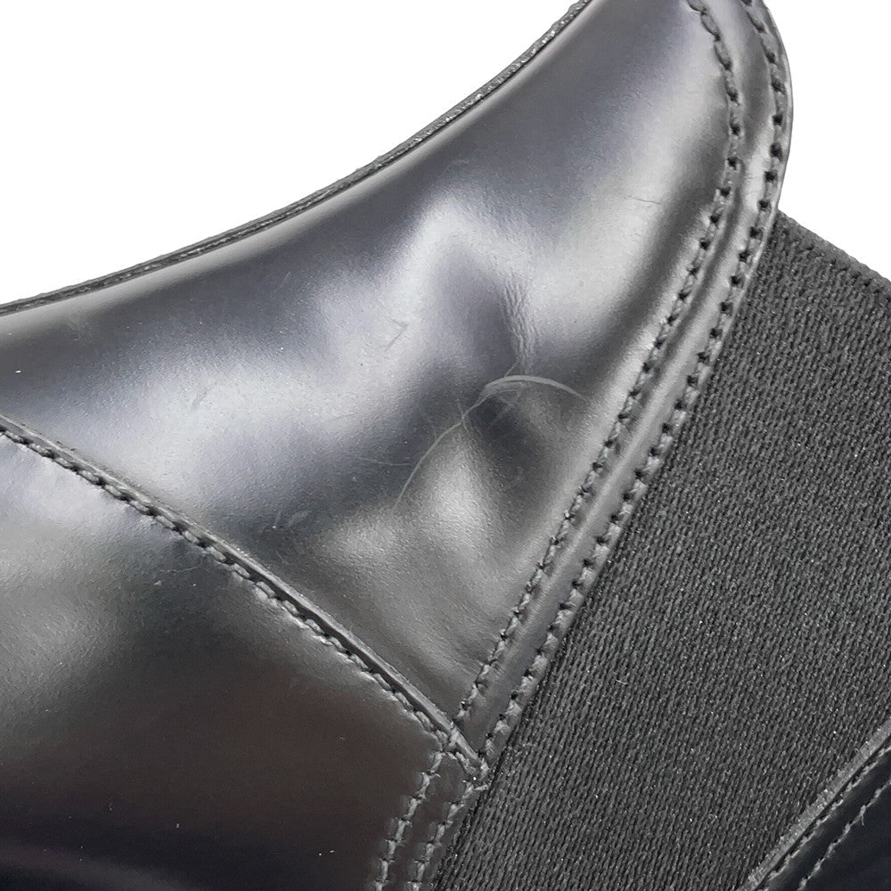 PRADA Monolith Side Gore Boots Black1T725L Leather Rubber Size 35H